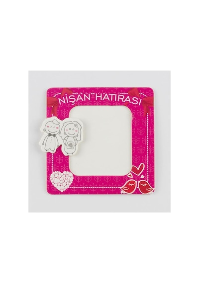 Nişan - 216 - Hatırası Magnet - Csmo-tex - Karton Çerçeve-pembe 1 Adet