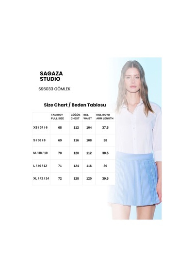 Sagaza Studio Ss6033 Regular Fit Gömlek Ekru