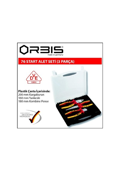 Orbis 76-293 Vde Izoleli Start Alet Seti 3 Parça