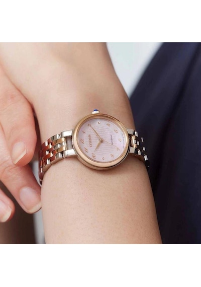 Citizen Em0996-84y Eco-drive Kadın Kol Saati Metalik Gri