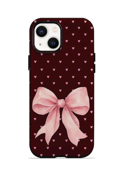 Velvoria Valestra Blush Heart Bow Apple iPhone Uyumlu 15 Darbe Korumalı Kılıf Valestra Select - Blush Heart Bow