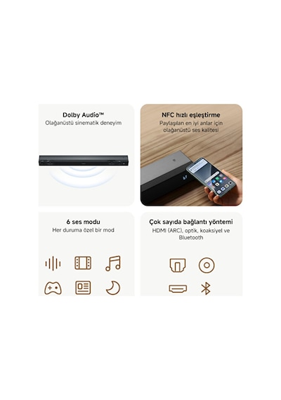 Xiaomi Soundbar Pro 2.0 Siyah 84W NS5-EU Bluetooth Soundbar