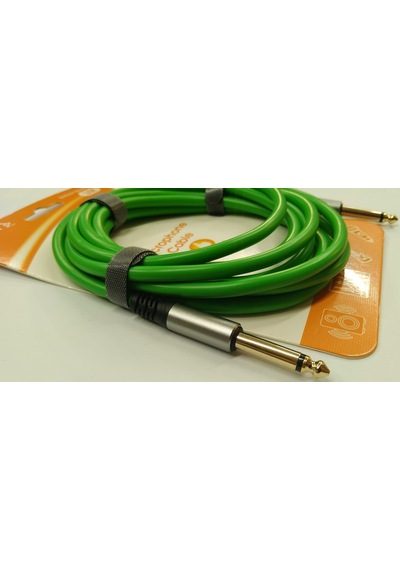 6.3 Mm Kaliteli Mono Mikrofon / Enstrüman Kablosu 3 Metre - Yeşil Adet / 1 Adet