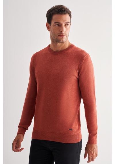 İmza Kiremit Bisiklet Yaka Cepsiz Comfort Fit Classic Yünlü Triko Kazak 1012255006 Kiremit İmza Kiremit Bisiklet Yaka Cepsiz Comfort Fit Classic Yünlü Triko Kazak 1012255006 Kiremit