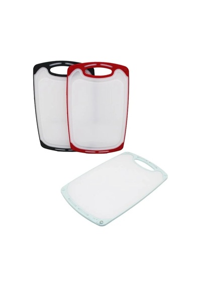Lb 31x20cm Küçük Plastik Kesim Panosu Kaymaz Silikon Kenarlık - 10mm Kalınlık Çok Renkli