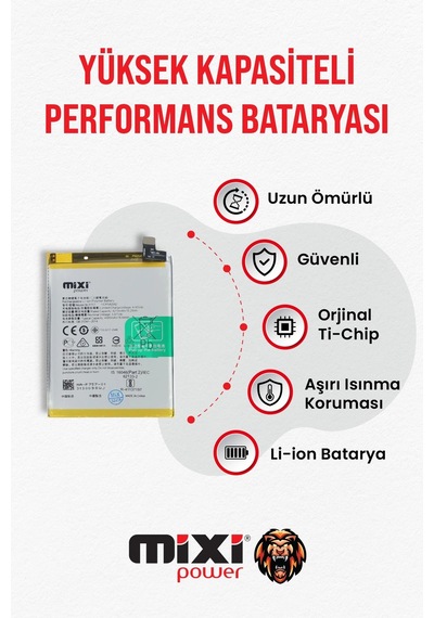 Realme 6 / 6s / 6 Pro Uyumlu Tam Kapasite Batarya