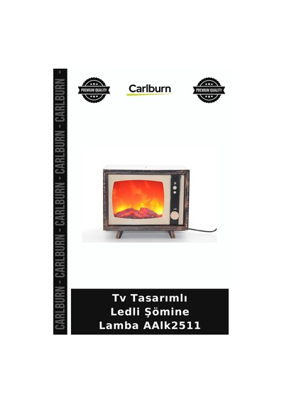 Özel Üretim Dekoratif Aydınlatma Salon Hediye Oturma Odası Tv Tasarımlı Ledli Şömine Lamba Aalk2511 Çok Renkli
