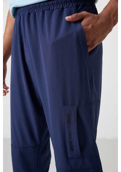 Tommy Life İndigo Polyester İnce Yumuşak Comfort Fit Erkek Eşofman Alt - 82120 İndigo