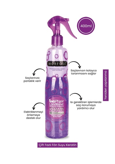 Morfose Keratin Içerikli Fön Suyu Mor 400 Ml + Dolce Kadın Deo