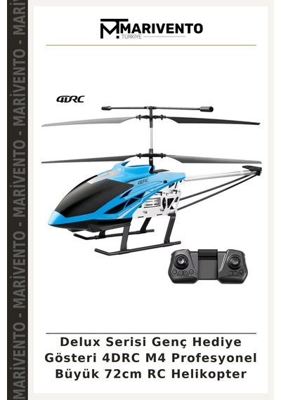 Delux Serisi Genç Hediye Gösteri 4drc M4 Profesyonel Büyük 72cm Rc Helikopter