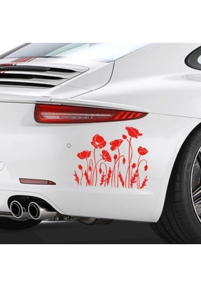 Çiçek Gül Lale Sticker Oto Yapıştırma