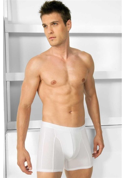 Erkek Modal Klasik Boxer Beyaz