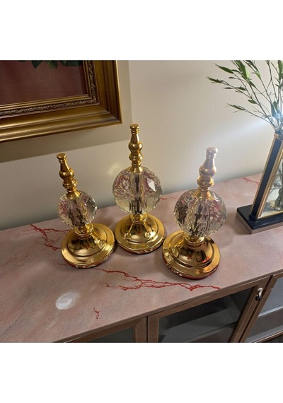 Gold Kristal Cam Dekoratif Obje