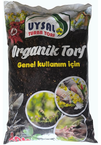 20 Lt Organik Torf, Genel Kullanım İçin Saksı Ve Dış Mekan Bitki Toprağı, 20 Lt