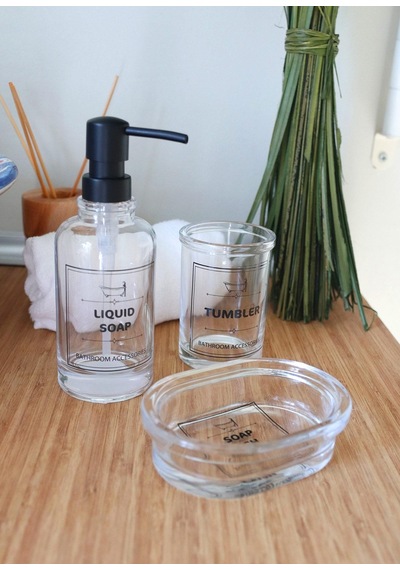 The Mia Clear Banyo Seti 3 Parça Şeffaf