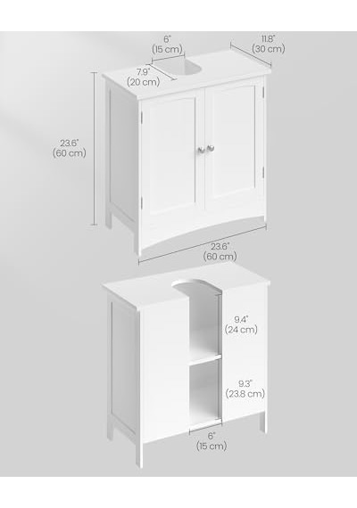 Vasagle 2 Kapılı Lavabo Dolabı, Banyo Dolabı, Ayarlanabilir Raflar, Bol Depolama Alanı, 60 X 30 X 60 Cm, Beyaz Bbc01wt Açık Meşe Vasagle 2 Kapılı Lavabo Dolabı, Banyo Dolabı, Ayarlanabilir Raflar, Bol Depolama Alanı, 60 X 30 X 60 Cm, Beyaz Bbc01wt Açık Meşe
