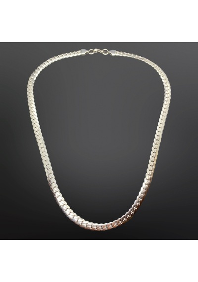 9064428437986 - Zarif Gümüş Renk 60 Cm Çelik Zincir Kolye - Modern Ve Şık Tasarım Gümüş
