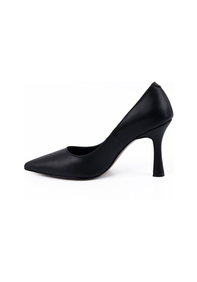Beety D-27 Hakiki Deri Stiletto Kadın Ayakkabı Siyah