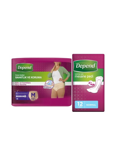 Depend Emici Külot Lohusa Pedi M- Orta Kadın 10 Lu Mesane Pedi M
