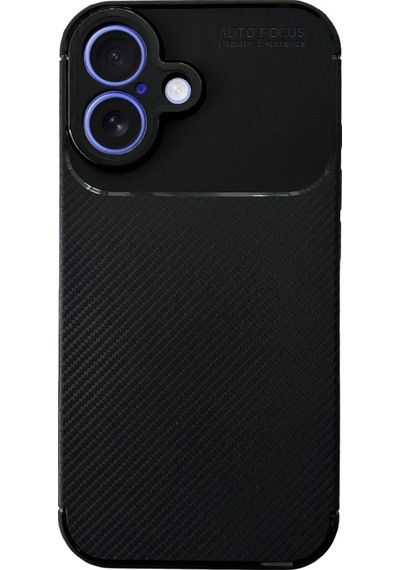 Apple Uyumlu iPhone 16 Kılıf Focus Carbon Silikon Kapak