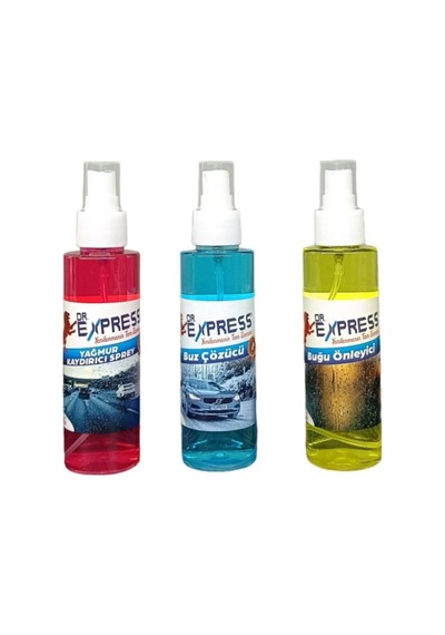 Kışlık 3'lü Oto Bakım Sprey Set Buğu Önleyici Buz Çözücü Yağmur Kaydırıcı 3x150ml Etkili Kalıcı Güç - 606751268