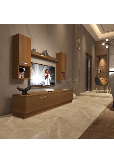 Decoraktiv Eko 5dab Mdf Std Tv Ünitesi Tv Sehpası Ceviz