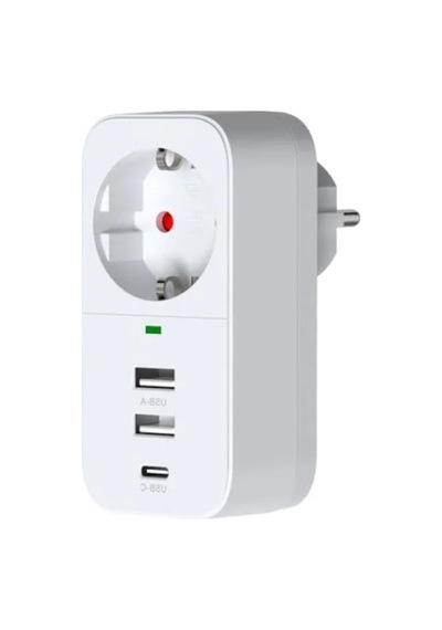 Akım Korumalı Usb Ve Type-c Girişli Priz 0