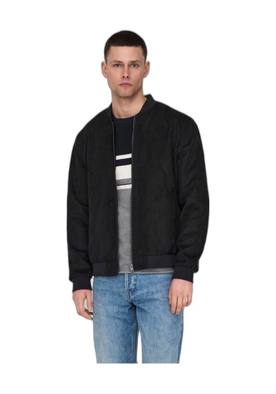 Only & Sons Onslucas Fake Suede Bomber Otw Noos Erkek Siyah Mont - 22027463