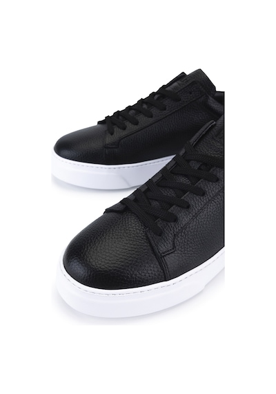 Tamer Tanca Erkek Hakiki Deri Siyah Floter Sneakers & Spor Ayakkabı 1212 2501 Erk Ayk Y26 Sıyah Fltr