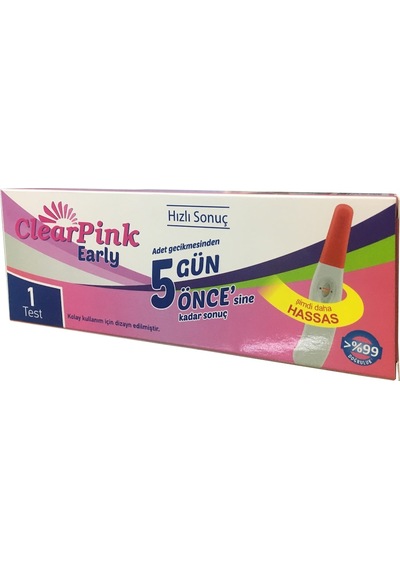 Clear Pink Early Ultra Erken Gebelik Testi 1 Test