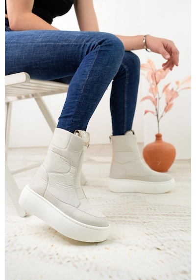 Beverly Hills Polo Club 40001 Krem Kadın Sneakers Bot-krem Krem