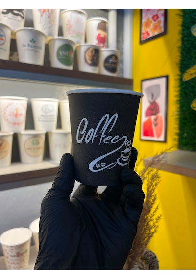 8 Oz Kalın Gramaj Coffee Etkinlik Parti Karton Kâğıt Bardak Koli 2000 Adet