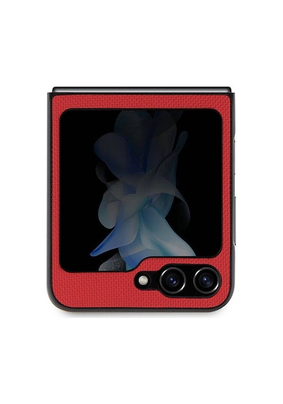 Galaxy Uyumlu Z Flip 5 Kılıf Lacoste Lisanslı Pu Pike Desenli İkonik Timsah Logolu