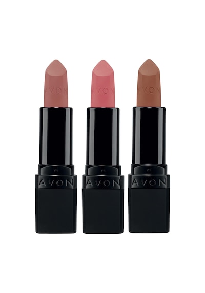 Avon Ultra Mat Ruj Marvellous Mocha + Nude Suede + Pure Pink