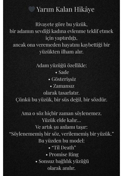 925 Ayar Gümüş Sonsuza Kadar Aşk Yüzüğü Til Death Model Erkek & Kadın Gümüş