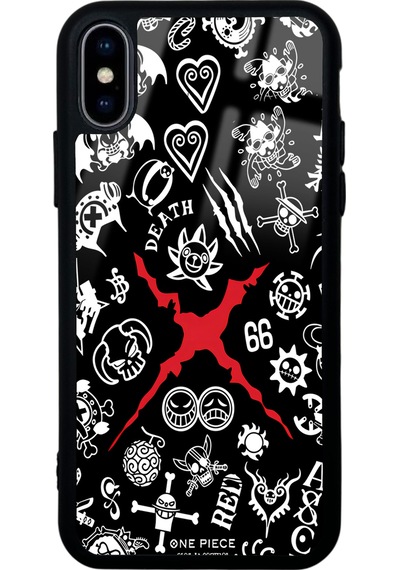 Apple Uyumlu iPhone Xs Max X Red Tasarımlı Glossy Telefon Kılıfı Çok Renkli
