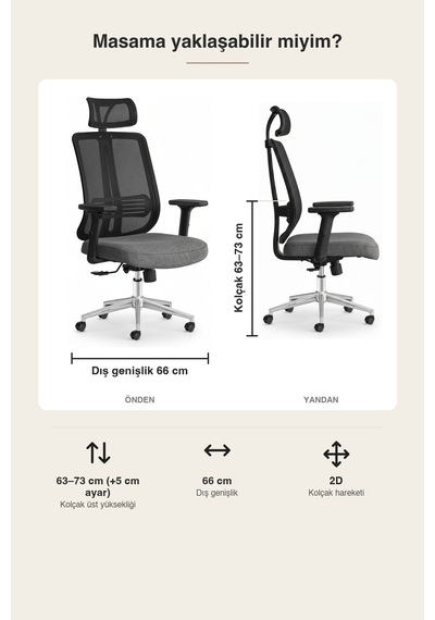 Upstyle Poyraz Başlıklı Fileli Ergonomik Çalışma Koltuğu Siyah Krom Koltuk 66 125 65 Cm