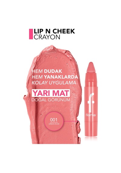 Lip & Cheek Yüksek Pigmentli Kremsi Yarı Mat Bitişli Crayon 8682536121453 001urbanrose