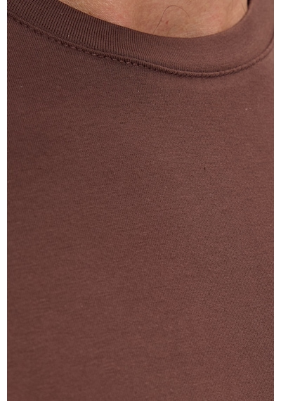 Tudors Erkek Slim Fit Dar Kesim Pamuklu Yumuşak Doku Esnek Kumaş Basic Kahverengi Bisiklet Yaka Tişört-52096 Tudors Erkek Slim Fit Dar Kesim Pamuklu Yumuşak Doku Esnek Kumaş Basic Kahverengi Bisiklet Yaka Tişört-52096