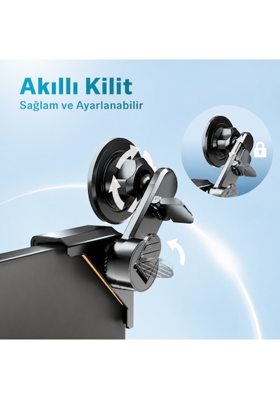 Bix Tch03 Çok Açılı Ayarlanabilir Araç Carplay Ekranı İçin Teleskopik Manyetik Telefon Tutucu 1 Adet