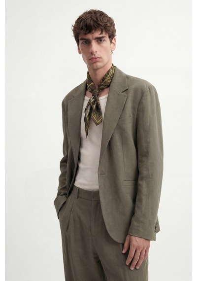 Antioch Modal Karışımlı Relaxed Blazer Ceket Haki