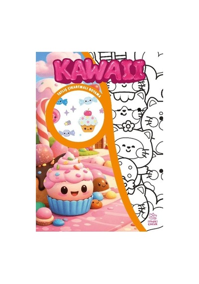 Kawaii Çıkartmalı Boyama Kitabı