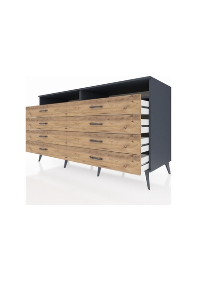 Kronos Konsol 2 Raflı 8 Çekmeceli 176x59x99 Antrasit-antrasit/ça Antrasit-antrasit/çam Kronos Konsol 2 Raflı 8 Çekmeceli 176x59x99 Antrasit-antrasit/ça Antrasit-antrasit/çam