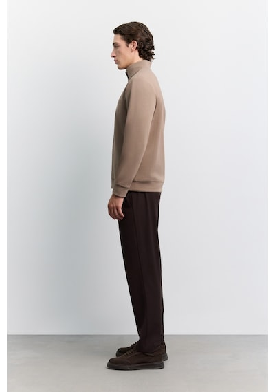 Avva Erkek Vizon Dik Yaka Fermuarlı Baskılı Kolay Ütülenen Pamuklu Regular Fit Sweatshirt A62y1310 Avva Erkek Vizon Dik Yaka Fermuarlı Baskılı Kolay Ütülenen Pamuklu Regular Fit Sweatshirt A62y1310