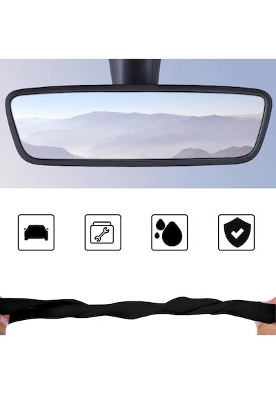 Tesla Model Y Legacy Ve Juniper İçin Uyumlu İç Dikiz Aynası Silikon Çerçeve Beyaz