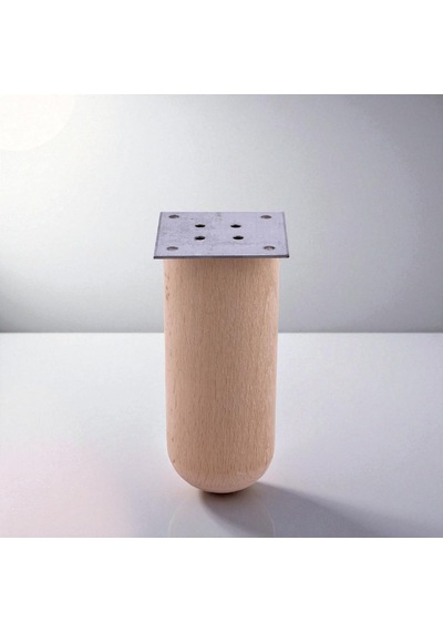 Bohem Doğal Ahşap Silindir Ayak 18 Cm Aparat Dahil Mobilya Koltuk Kanepe Sehpa Masa Ayağı Ayakları 6395751