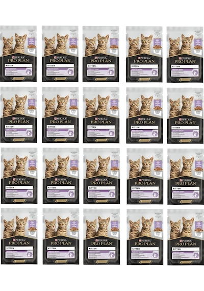 Purina Pro Plan Pouch Kitten Hindi Etli Yavru Kedi Maması 20 x 85 G