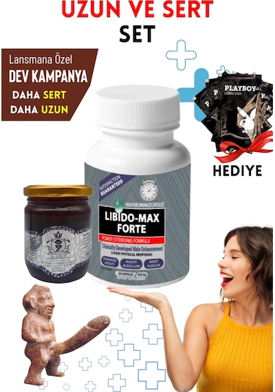 Libido Max Forte Erkeklere Özel Bölge Destekleyici Set Macun Ve Caps