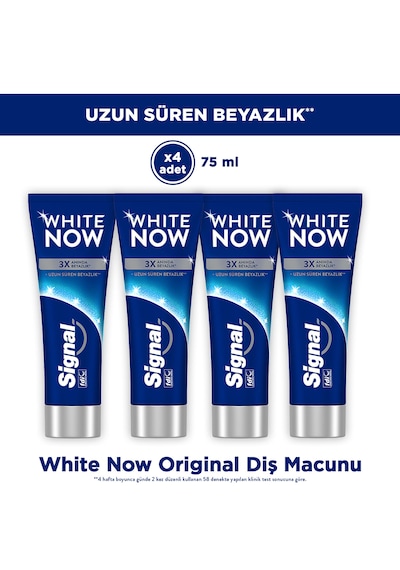 Signal White Now Diş Macunu Uzun Süren Beyazlık 4x75 ML