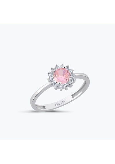 Altınbaş Pembe Taşlı Altın Üçlü Set Autk0036-b-24627-p-set